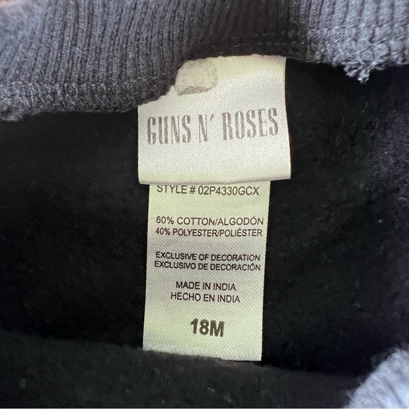 Guns N’ Roses Sweet Child O’ Mine Graphic Crewneck Sweatshirt 18 Months GUC - Picture 5 of 5